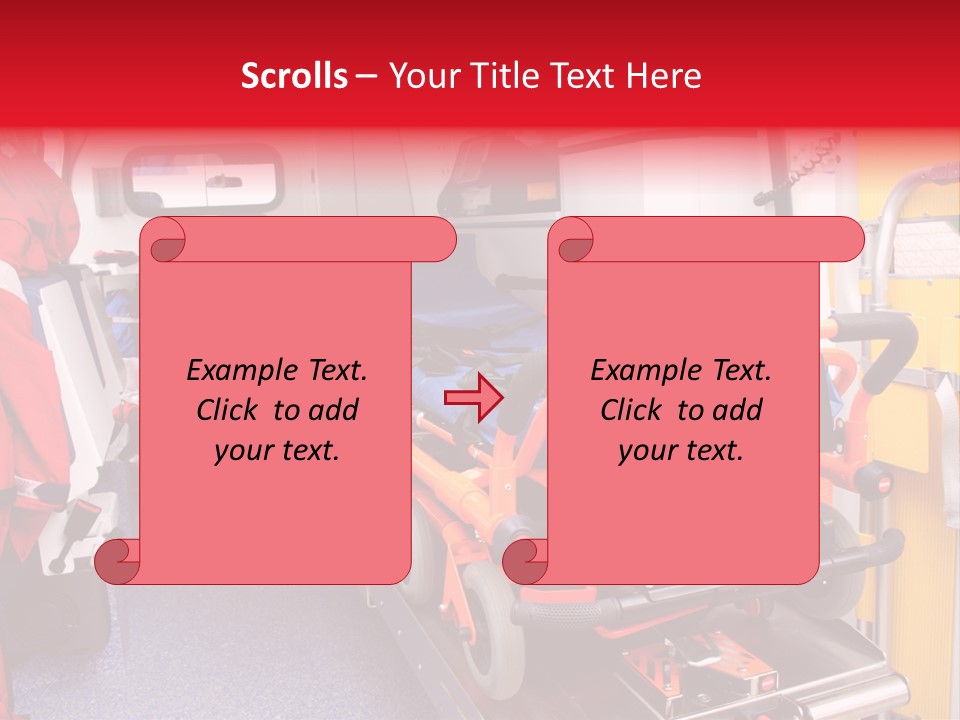 Ambulance Interior Details. Emergency Equipment And Devices Visible PowerPoint Template
