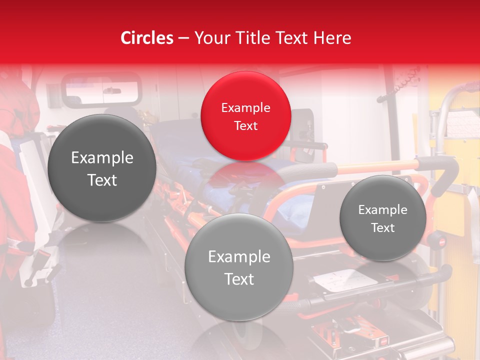 Ambulance Interior Details. Emergency Equipment And Devices Visible PowerPoint Template