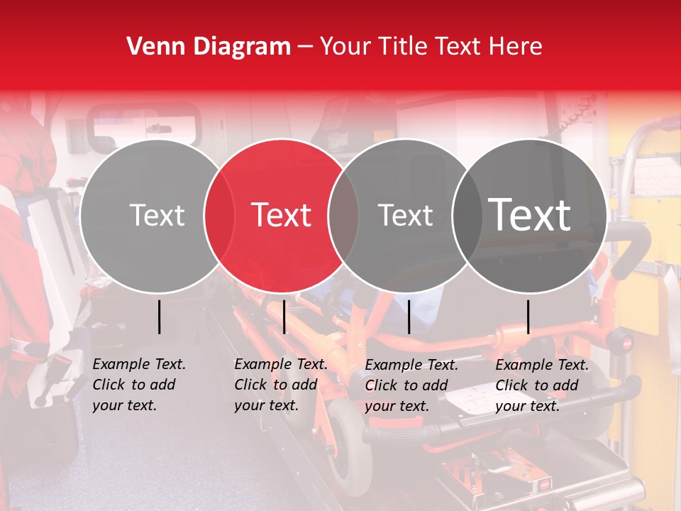 Ambulance Interior Details. Emergency Equipment And Devices Visible PowerPoint Template