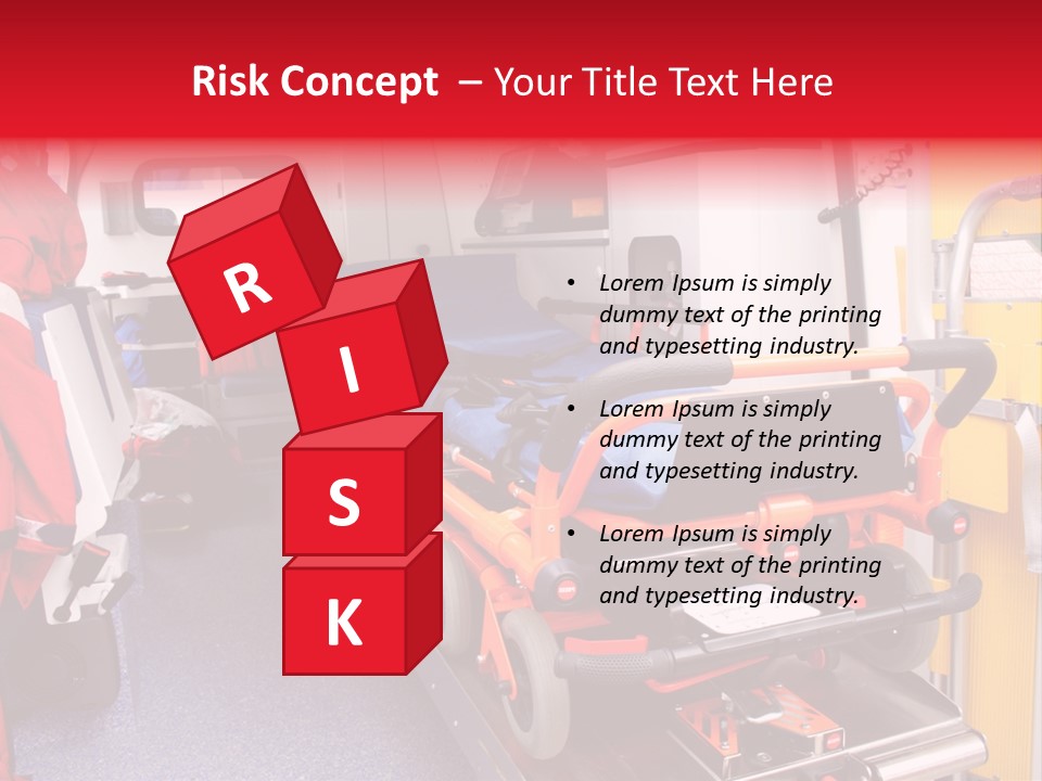 Ambulance Interior Details. Emergency Equipment And Devices Visible PowerPoint Template