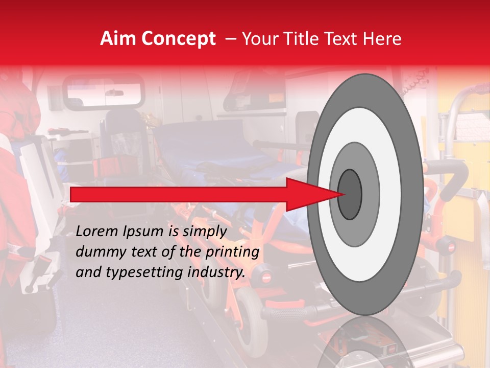 Ambulance Interior Details. Emergency Equipment And Devices Visible PowerPoint Template
