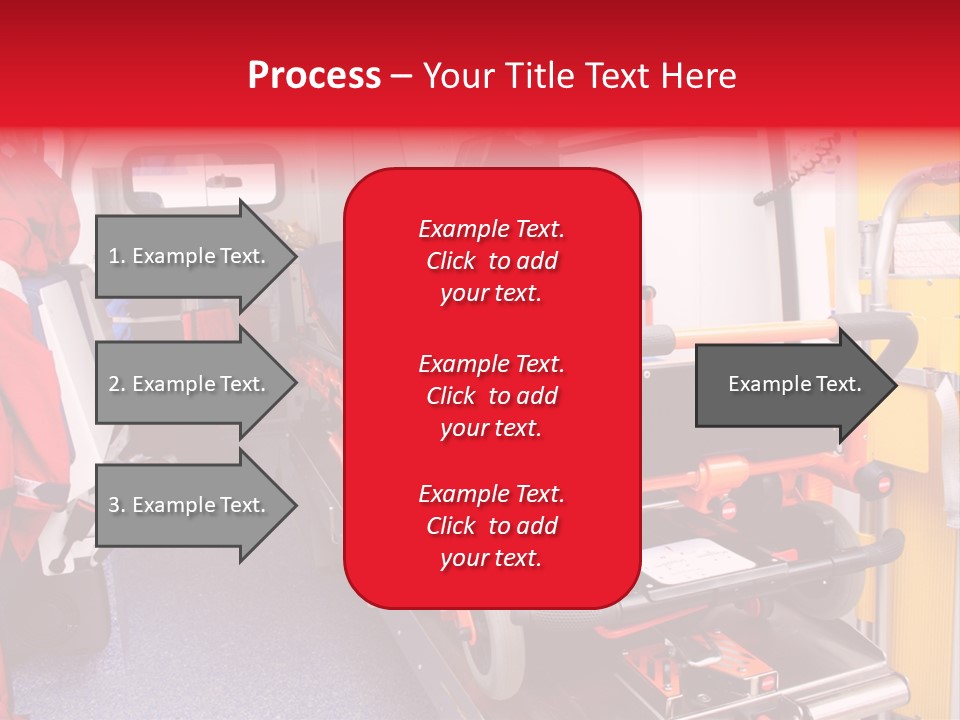 Ambulance Interior Details. Emergency Equipment And Devices Visible PowerPoint Template