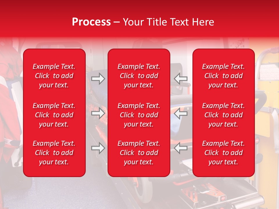 Ambulance Interior Details. Emergency Equipment And Devices Visible PowerPoint Template
