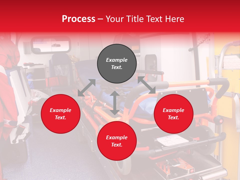 Ambulance Interior Details. Emergency Equipment And Devices Visible PowerPoint Template