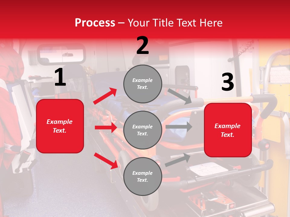 Ambulance Interior Details. Emergency Equipment And Devices Visible PowerPoint Template