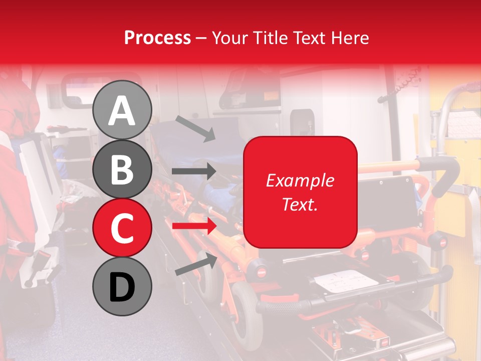Ambulance Interior Details. Emergency Equipment And Devices Visible PowerPoint Template