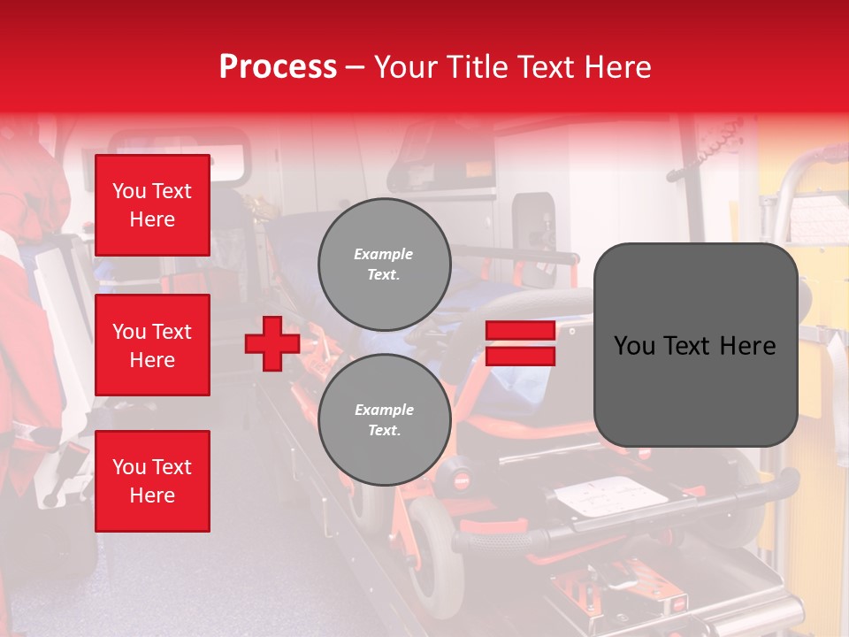 Ambulance Interior Details. Emergency Equipment And Devices Visible PowerPoint Template