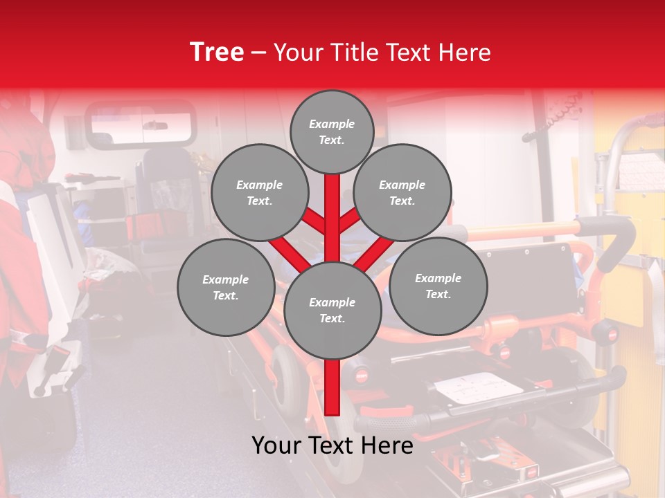 Ambulance Interior Details. Emergency Equipment And Devices Visible PowerPoint Template