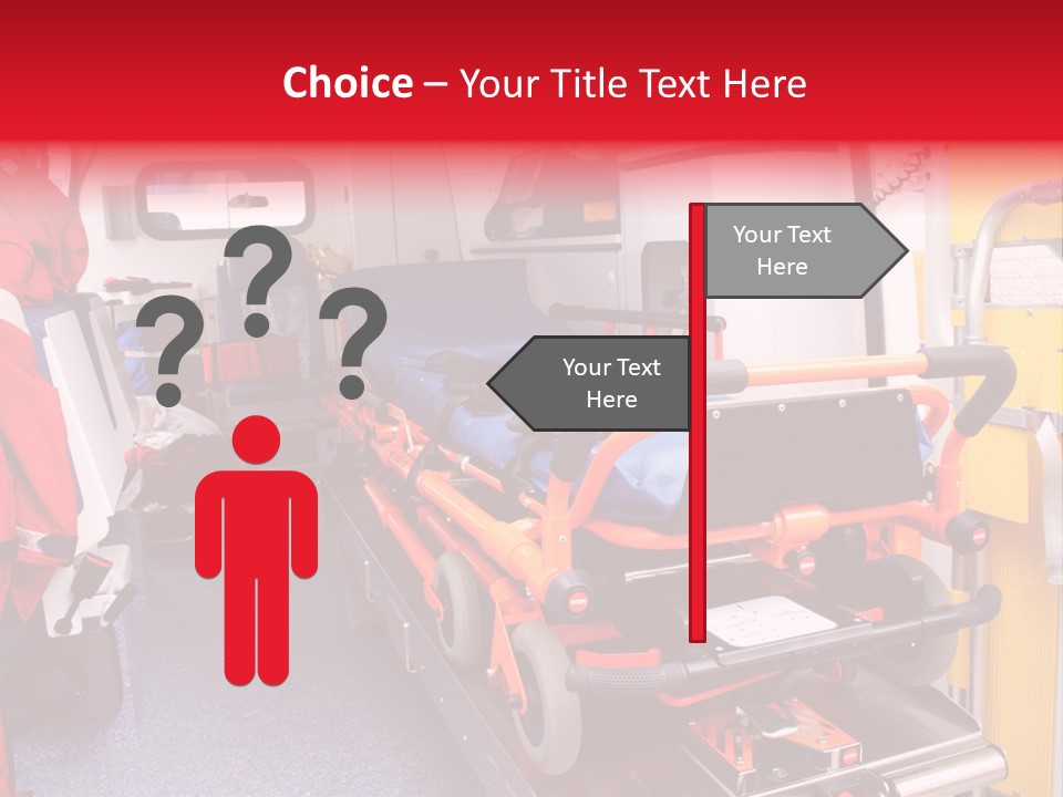 Ambulance Interior Details. Emergency Equipment And Devices Visible PowerPoint Template
