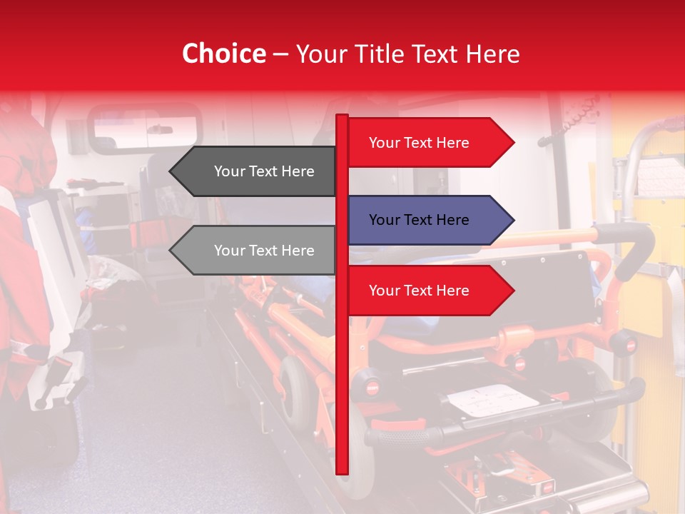 Ambulance Interior Details. Emergency Equipment And Devices Visible PowerPoint Template