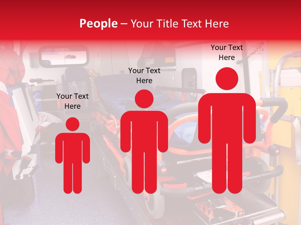 Ambulance Interior Details. Emergency Equipment And Devices Visible PowerPoint Template