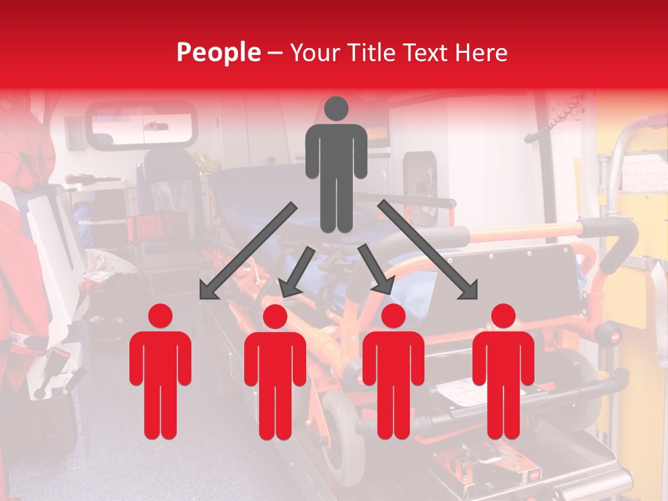 Ambulance Interior Details. Emergency Equipment And Devices Visible PowerPoint Template