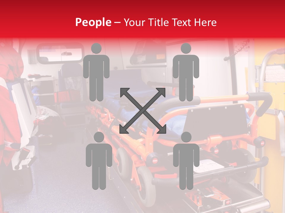 Ambulance Interior Details. Emergency Equipment And Devices Visible PowerPoint Template