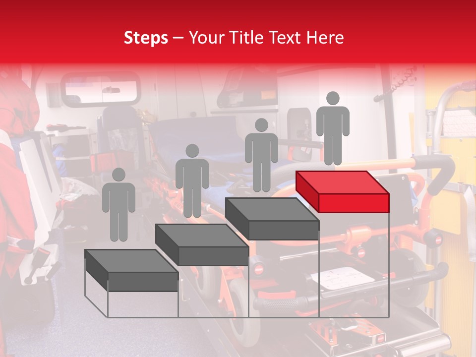 Ambulance Interior Details. Emergency Equipment And Devices Visible PowerPoint Template