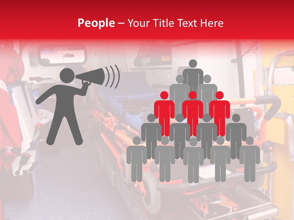 Ambulance Interior Details. Emergency Equipment And Devices Visible PowerPoint Template