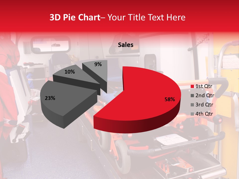 Ambulance Interior Details. Emergency Equipment And Devices Visible PowerPoint Template
