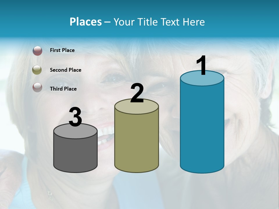 Two Women In Living Room Smiling PowerPoint Template