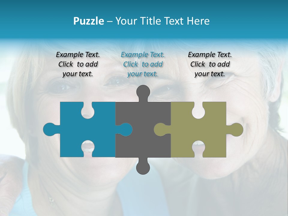 Two Women In Living Room Smiling PowerPoint Template