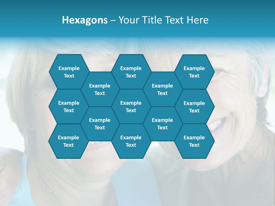 Two Women In Living Room Smiling PowerPoint Template