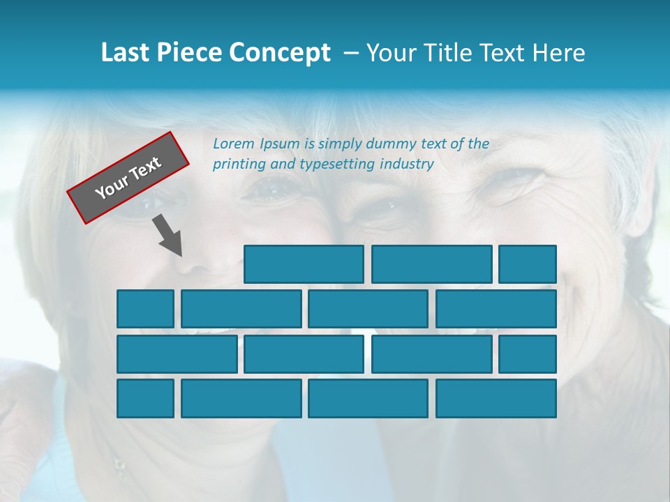 Two Women In Living Room Smiling PowerPoint Template