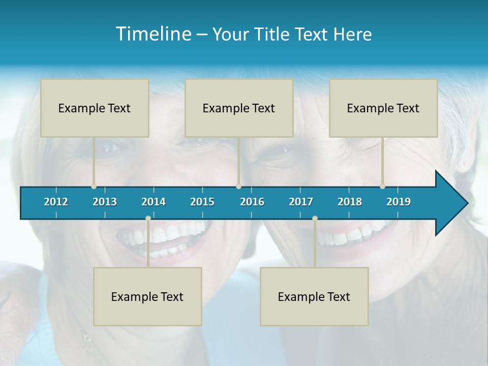 Two Women In Living Room Smiling PowerPoint Template