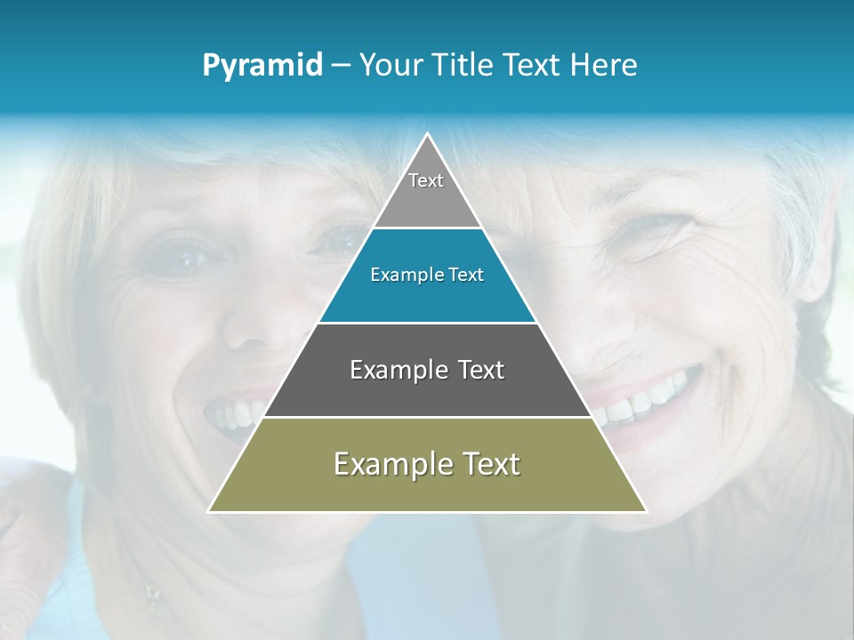 Two Women In Living Room Smiling PowerPoint Template