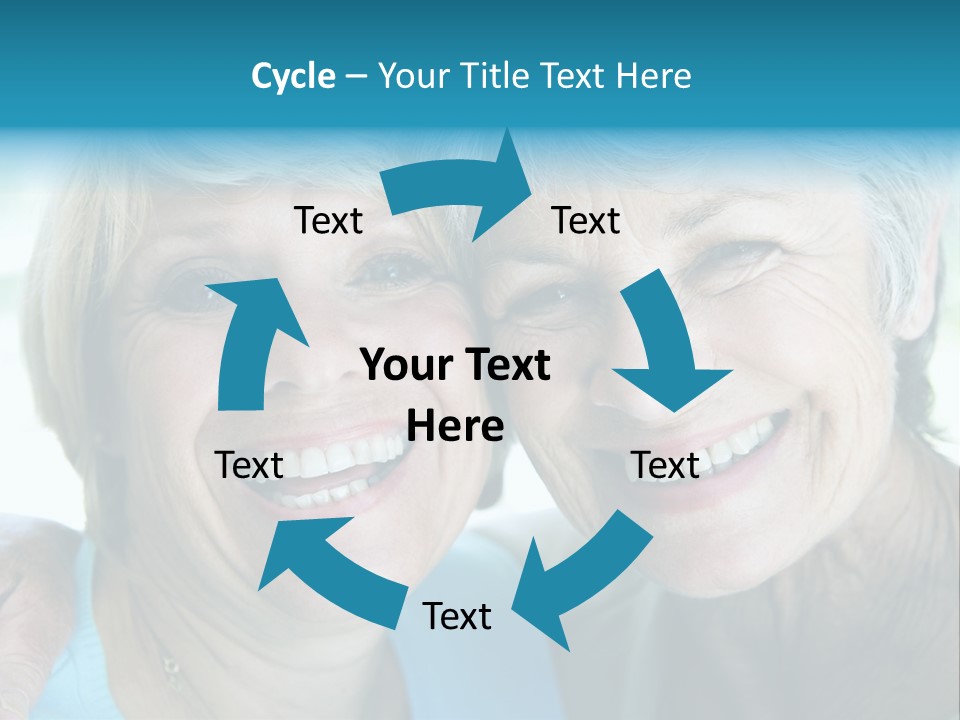 Two Women In Living Room Smiling PowerPoint Template