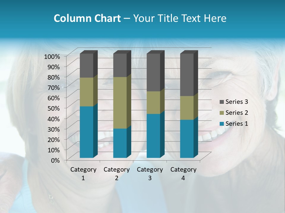Two Women In Living Room Smiling PowerPoint Template