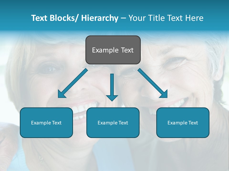 Two Women In Living Room Smiling PowerPoint Template