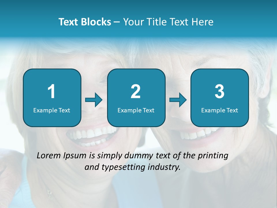 Two Women In Living Room Smiling PowerPoint Template