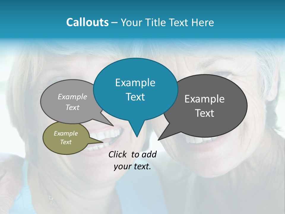 Two Women In Living Room Smiling PowerPoint Template