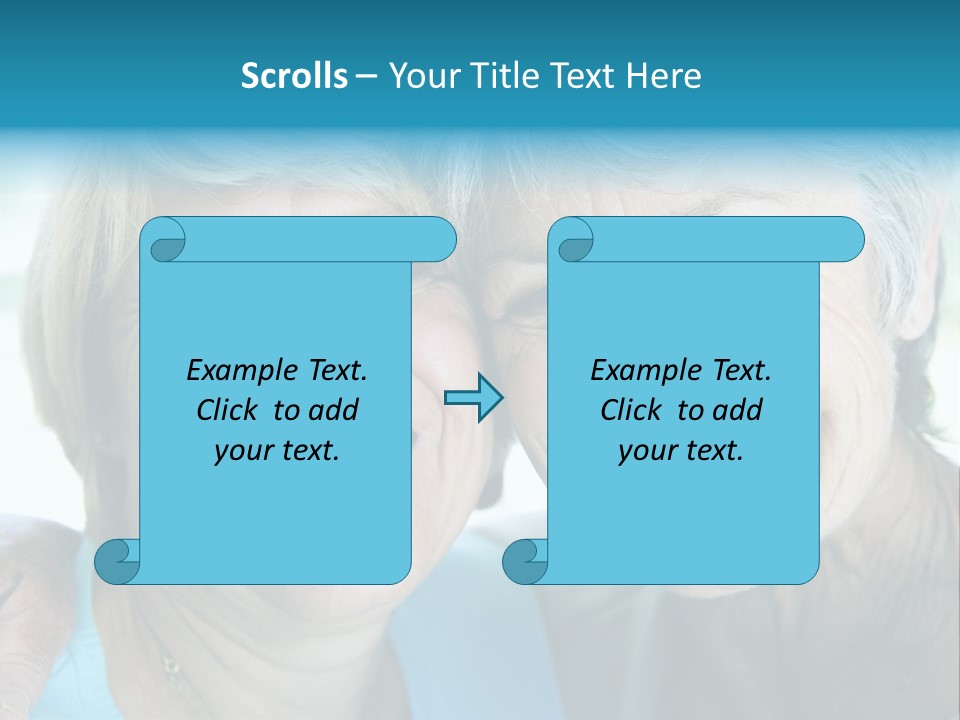 Two Women In Living Room Smiling PowerPoint Template