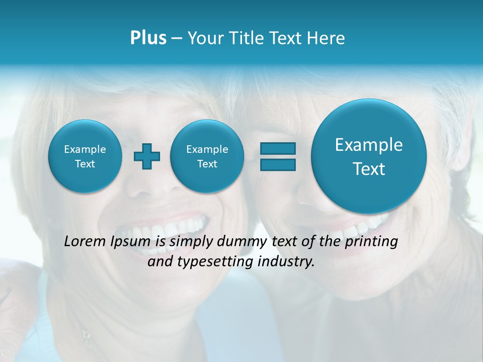 Two Women In Living Room Smiling PowerPoint Template