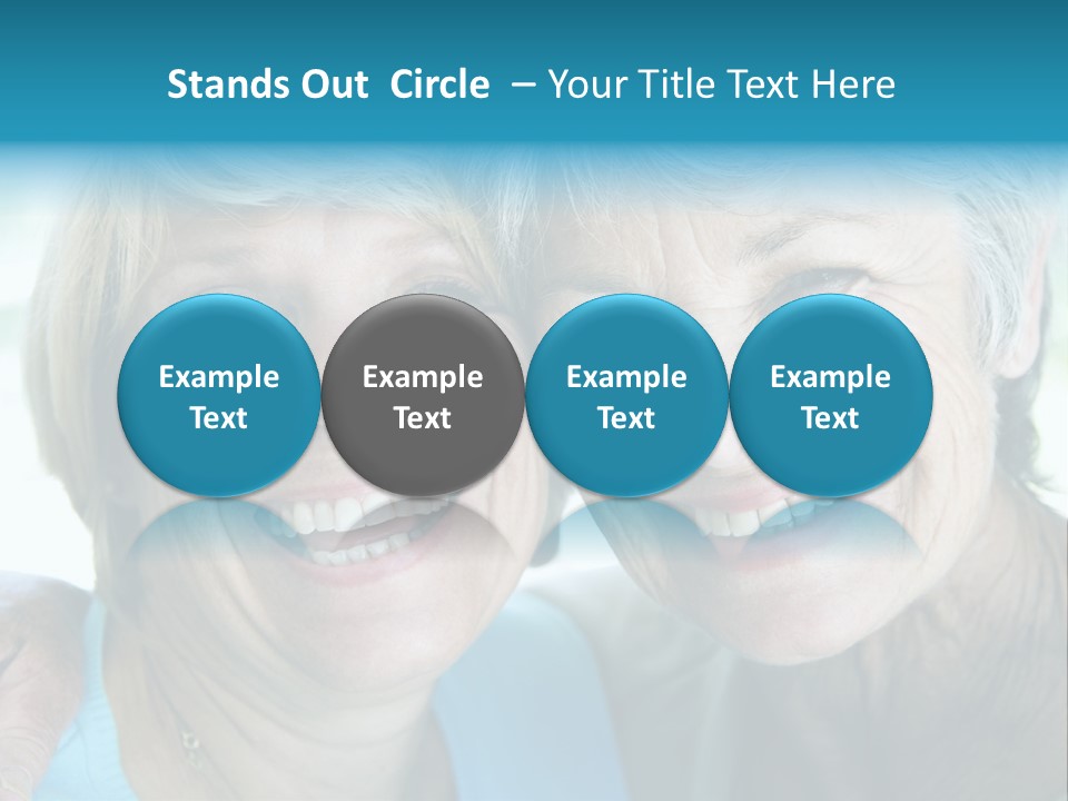 Two Women In Living Room Smiling PowerPoint Template