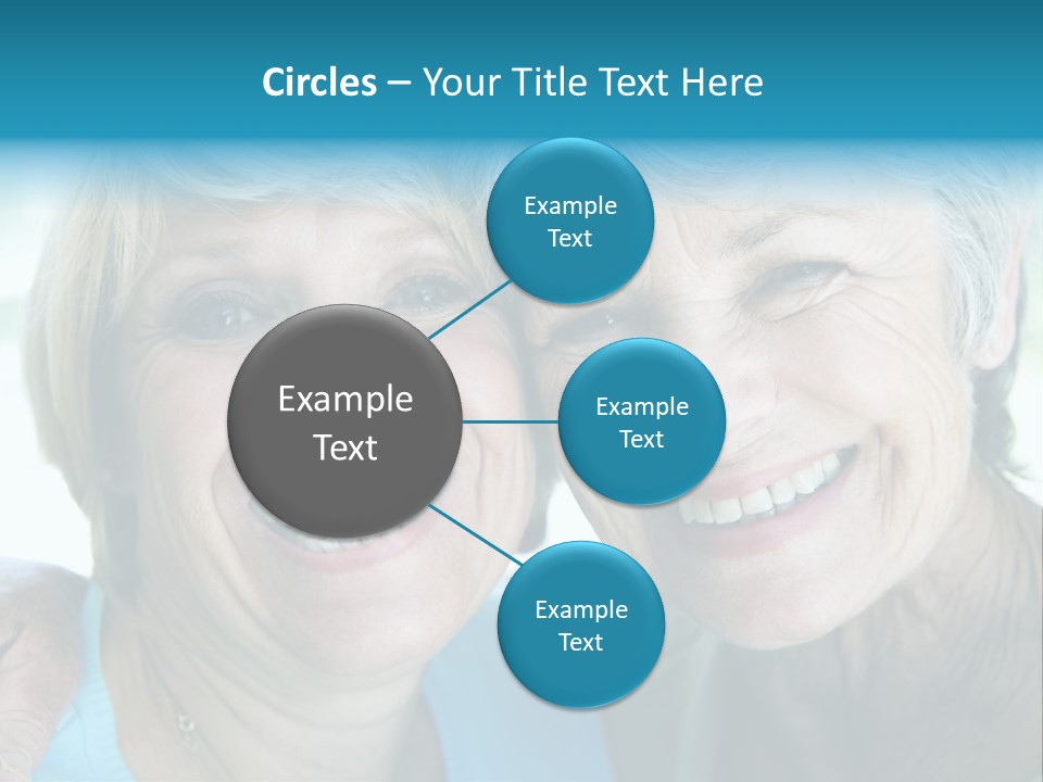 Two Women In Living Room Smiling PowerPoint Template