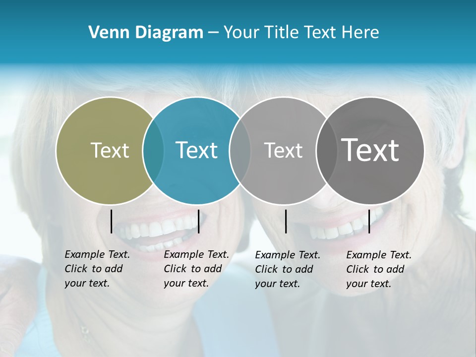 Two Women In Living Room Smiling PowerPoint Template