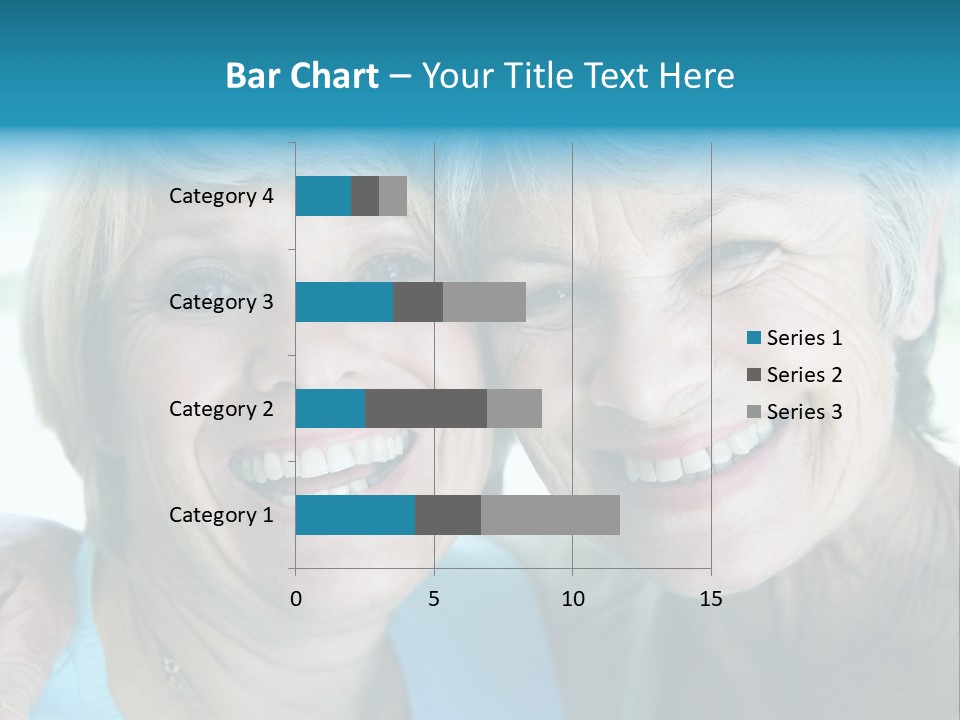 Two Women In Living Room Smiling PowerPoint Template