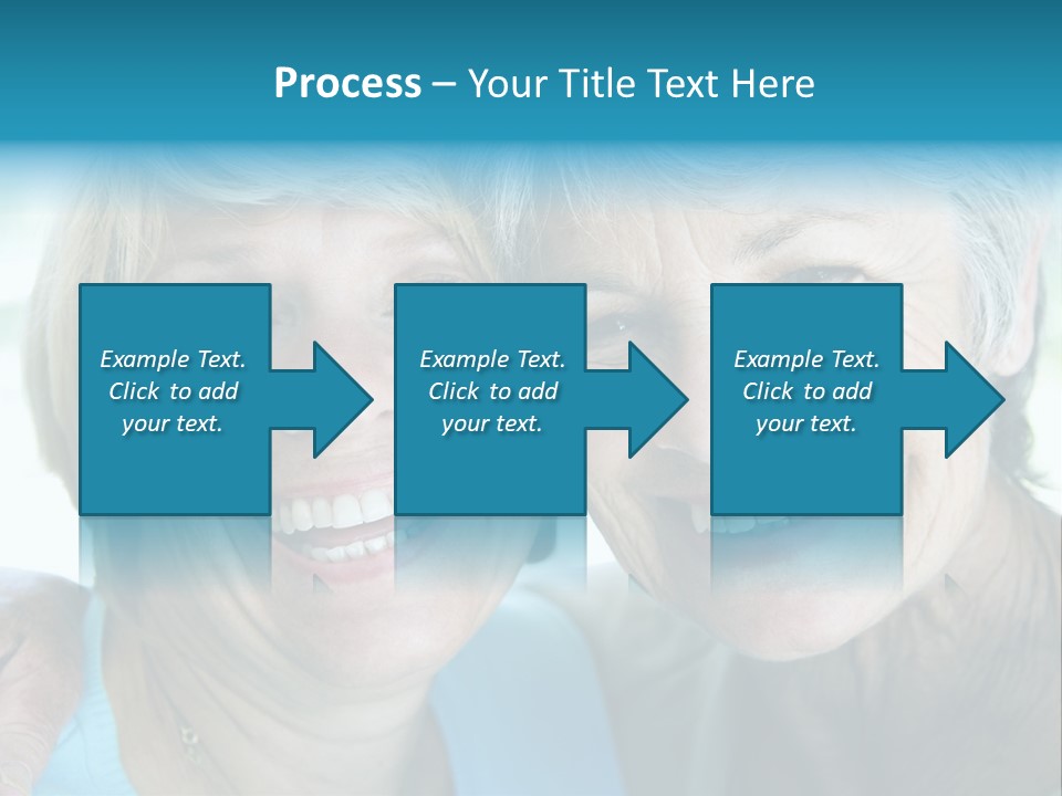Two Women In Living Room Smiling PowerPoint Template