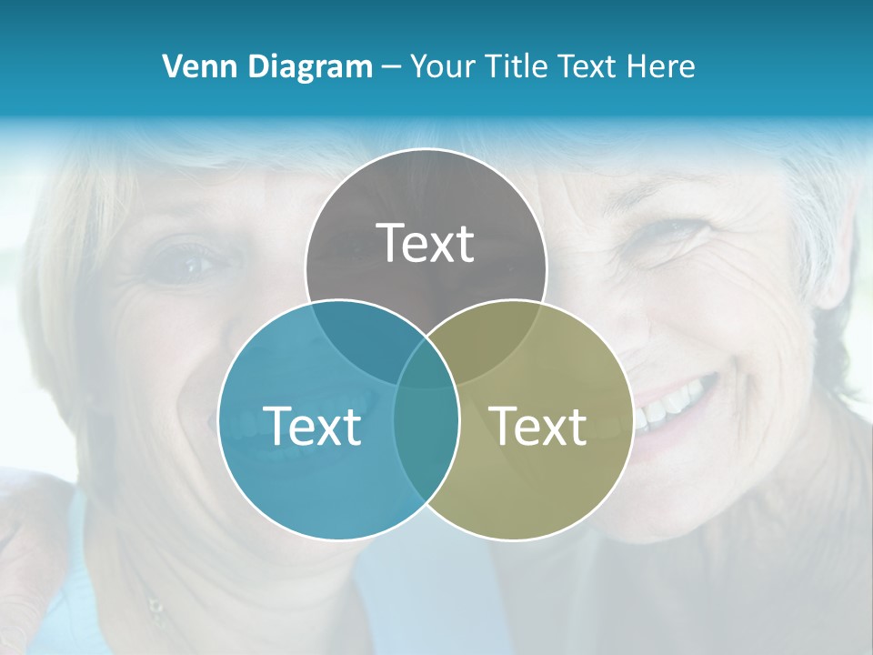 Two Women In Living Room Smiling PowerPoint Template