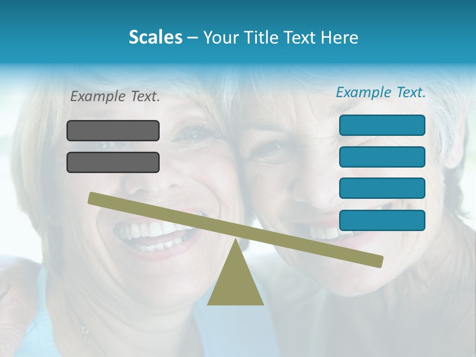 Two Women In Living Room Smiling PowerPoint Template