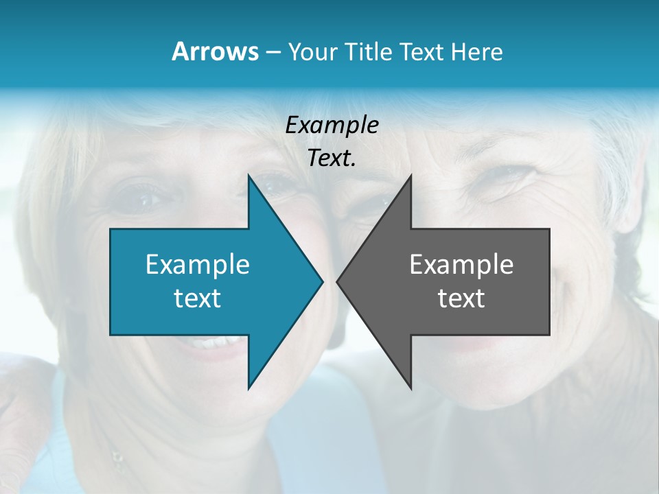 Two Women In Living Room Smiling PowerPoint Template