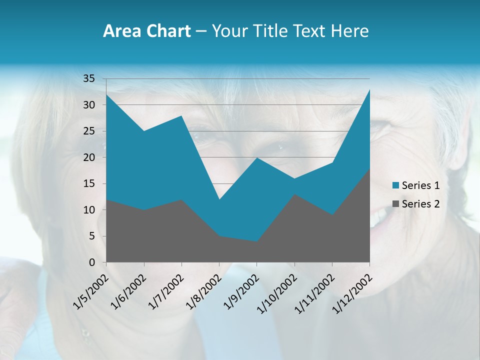 Two Women In Living Room Smiling PowerPoint Template