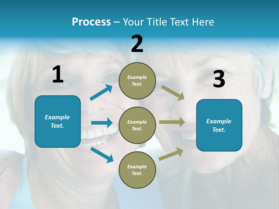 Two Women In Living Room Smiling PowerPoint Template