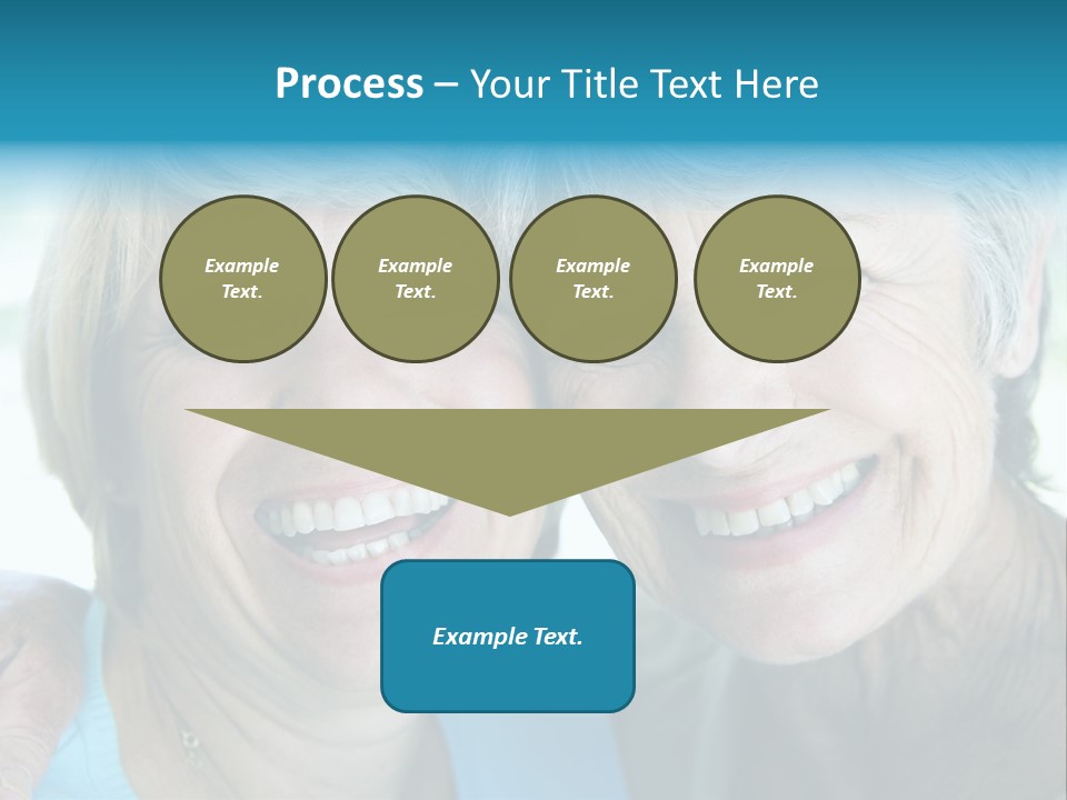 Two Women In Living Room Smiling PowerPoint Template