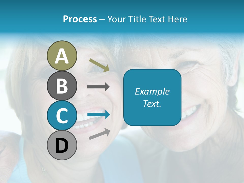 Two Women In Living Room Smiling PowerPoint Template