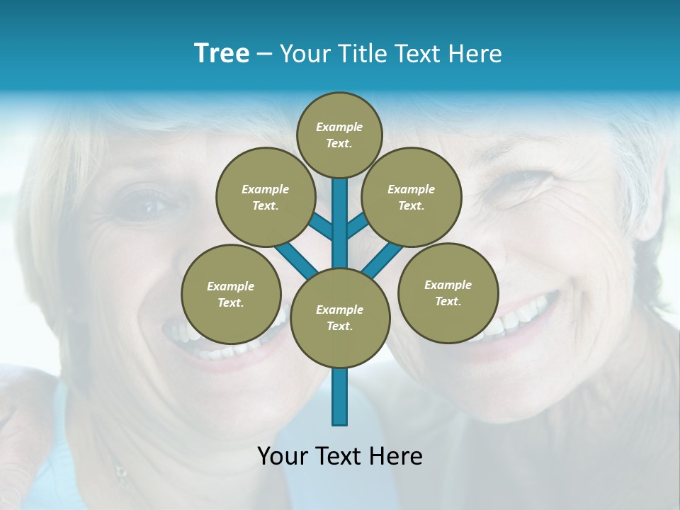 Two Women In Living Room Smiling PowerPoint Template