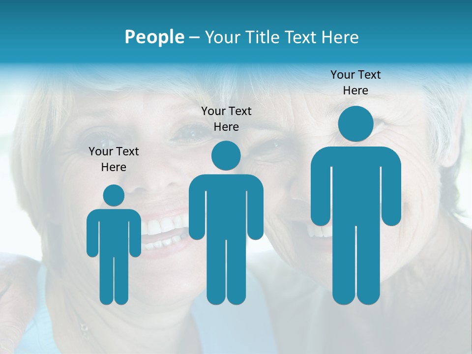 Two Women In Living Room Smiling PowerPoint Template