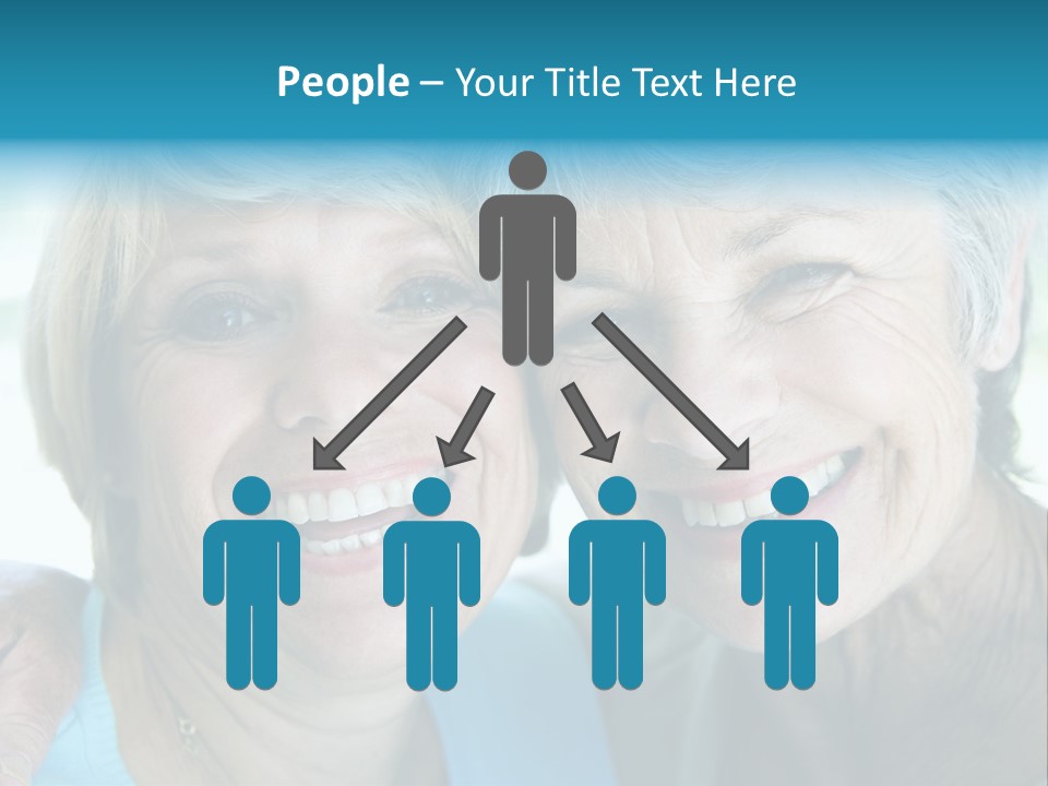 Two Women In Living Room Smiling PowerPoint Template