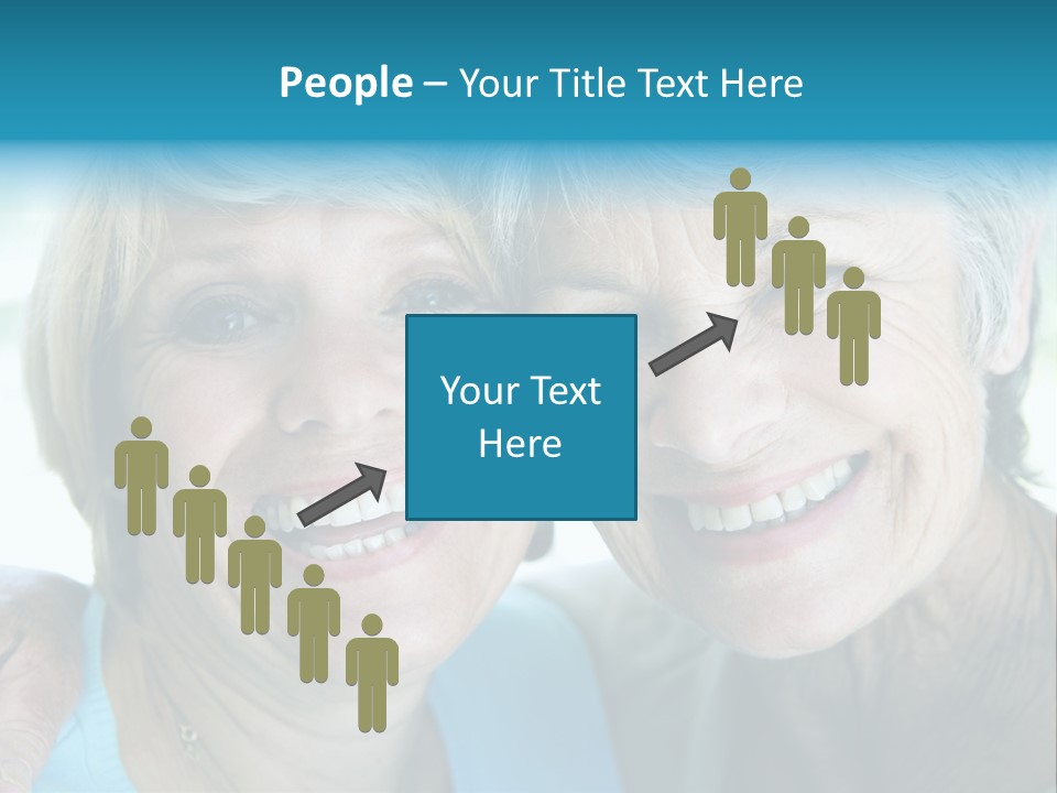 Two Women In Living Room Smiling PowerPoint Template
