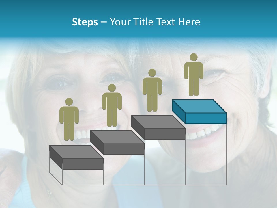 Two Women In Living Room Smiling PowerPoint Template